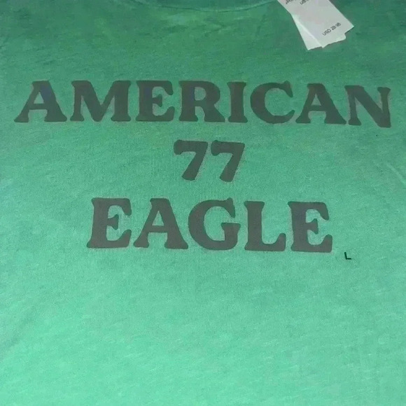 American Eagle AEO Graphic Logo 77 tee size L BNWT - Picture 2 of 3